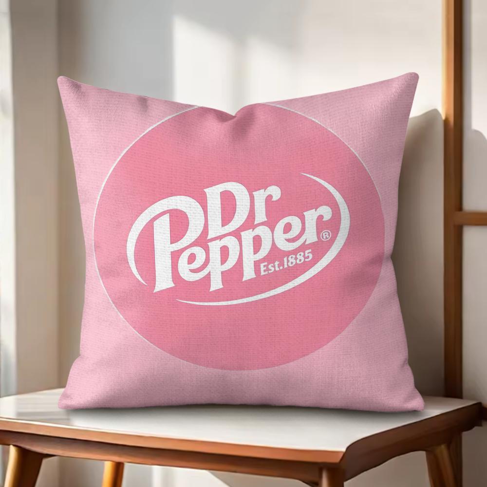 

Cherry Drink DDr PPepper Cushion Cover Natural Linen Organic Fabric DoubleSided Printing Couch Pillow Covers Home Decor 30x30cm
