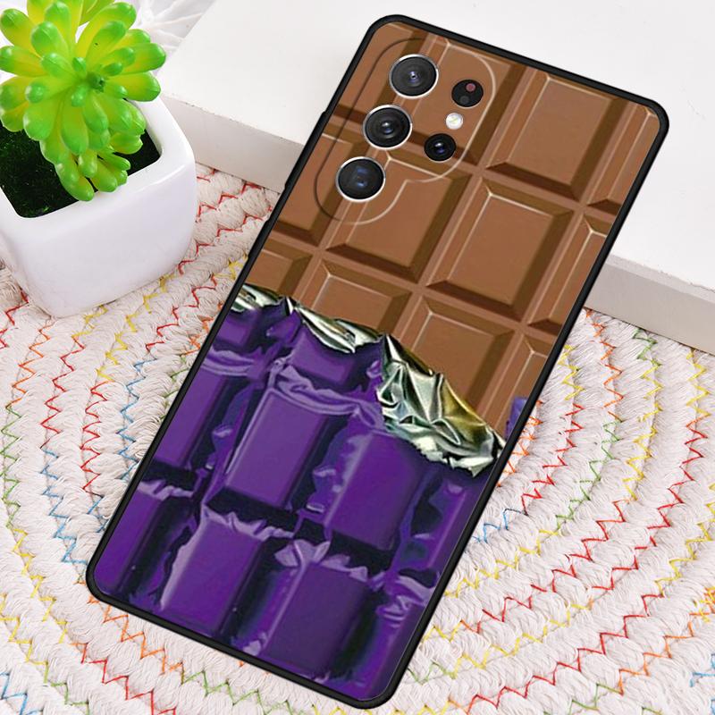 Chocolate Bar Candy Wrapper Phone Case for Samsung Galaxy note 10 pro S26 Ultra S23 S24 FE S25 S21 S22 PLUS shockproof Cove