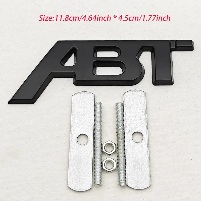 JIYQ3 3D ABT Logo Emblem Car Trunk Front Grille Badge For T6 S5 RS7 C8 Q8 RS6 SQ5 Q5 Q7 RS4 A3 8V A6 Skoda Sticker Auto Accessories