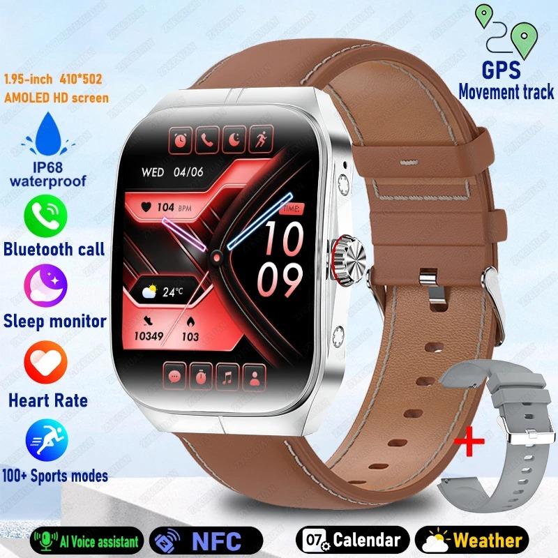 New HD   screen ForWatch 4 Pro Sports Smart Watches Men GPS Track Waterproof Bluetooth Call NFC Smart Watch