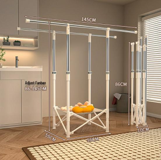 Collapsible Indoor Clothes Drying Rack for Bedroom or Balcony