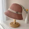 Foldable Fisherman's Hat Letter Decor Sun Hat Big Visors Beach Cap  Women Girls