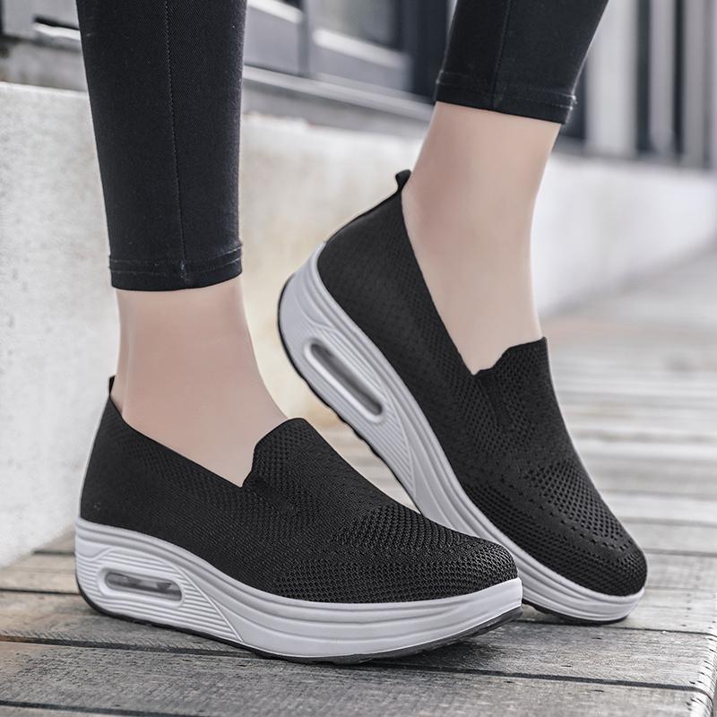 Sneakers Women's Sports Shoes Mesh Breathable Platform Tennis Casual Slip-On Ladies Walking Vulcanized Shoes