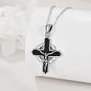 Antique Alloy Crucifix Necklace Minimalist Gothic Jewelry Unisex Neck Chain For Everyday Wear or Special Occasions