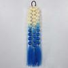 Synthetic 1Pcs Ponytail Extension Corlorful Bubble Braid Long Lantern Braided Ponytail with Hair Tie Straight Hairpieces