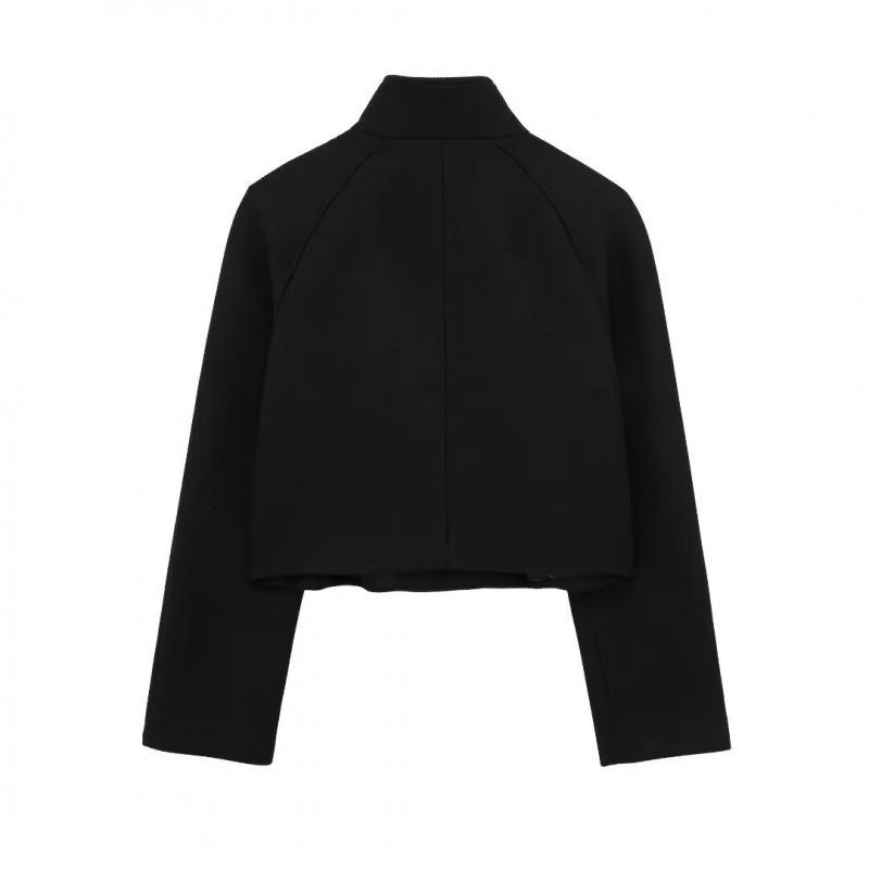 Autumn Women's Street Fashion Double-Breasted Short Woolen Coat