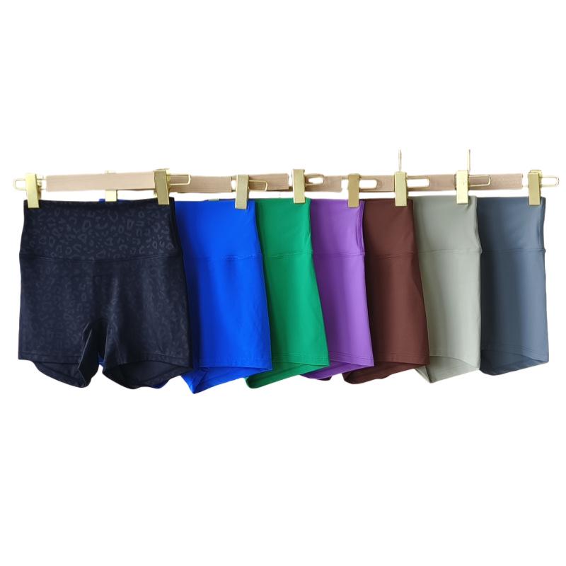 Women's High Waist Yoga Shorts, Nylon Tight Fit, High Elasticity