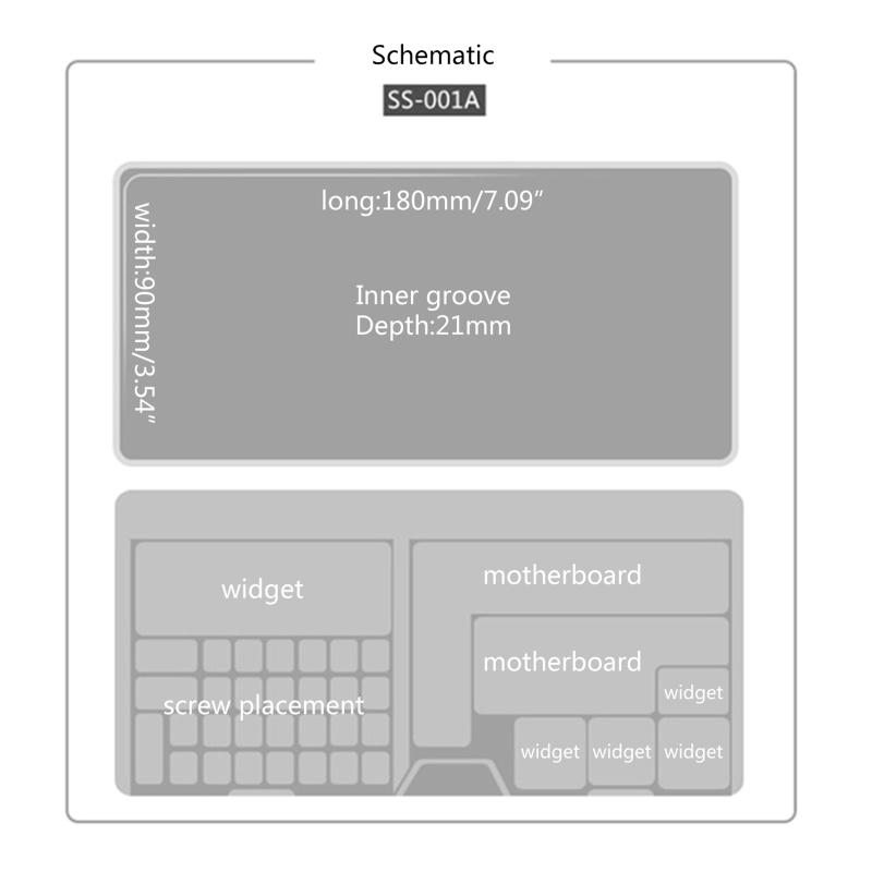 Multi-function Box with Double Layer Mobile Phone LCD Screen Mainboard IC Parts Repair Plastic Storage Box PVC Material