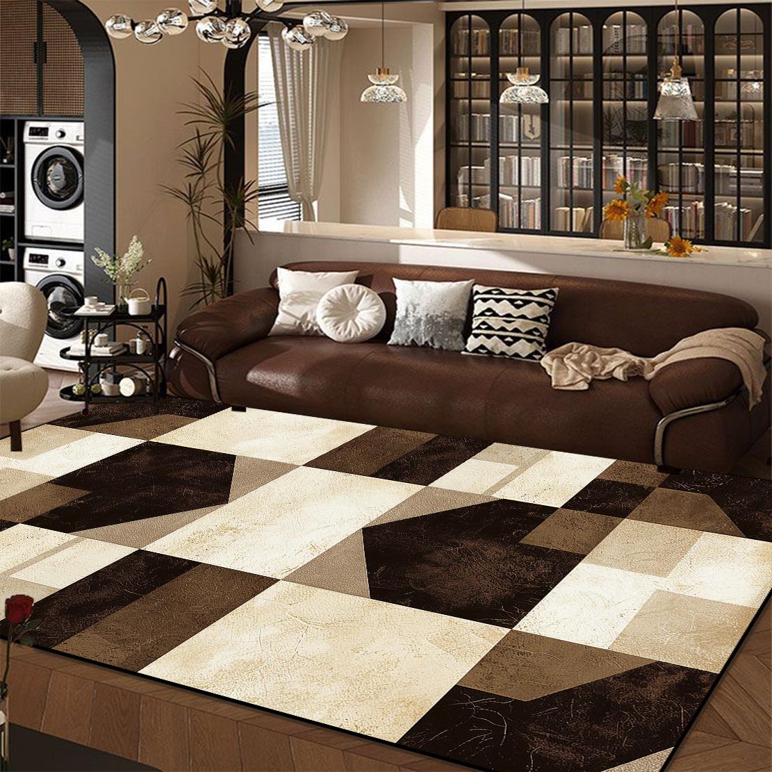 

Abstract Carpets for Living Room Fashion Decor Home Floor Mat Hall Sofa Area Rugs Bedroom Doorway Soft Non-slip Mats Washable 60*90cm