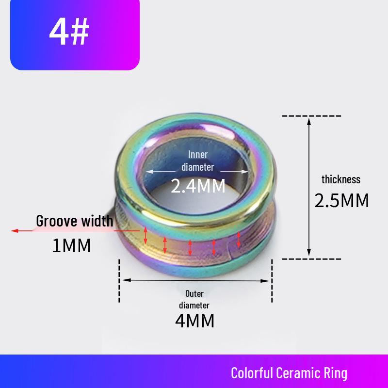 U-Shaped Ceramic Guide Ring for Fishing Rod Modification and Repair, with Groove and Tying Ring, DIY Parts.