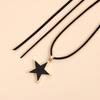 Fashionable Alloy Necklace Pentastar Shape Clavicle Chain Versatile Love Lock/Butterfly Pendant Choker Jewelry for Women