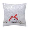 Snow Christmas Pillowcase Blue and White Printed Cushion Cover Snowflake  Tree Throw