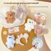 Soft Plush Bear Headbands & Keychain Set: Adorable Gift for Women, Baby, Schoolbag Accessories.