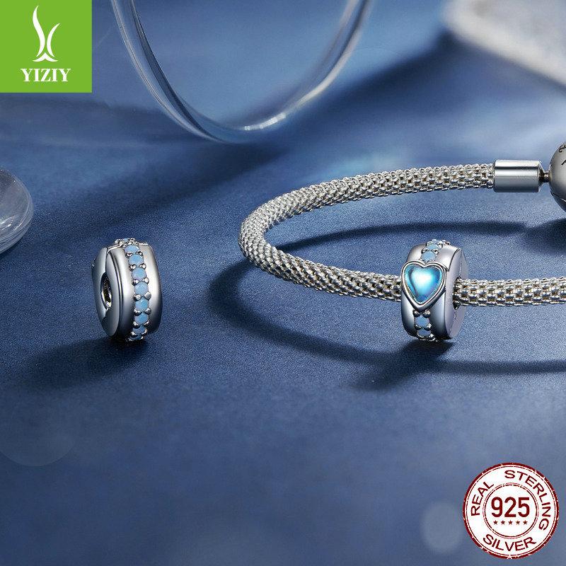 Moonstone Magic Heart-Shaped Diy Bracelet Positioning Buckle, Popular S925 Silver Bead Spacer Accessories