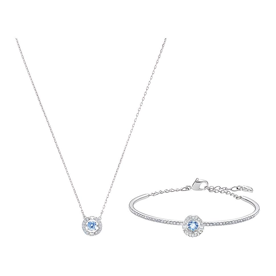Swarovski Una Herzschlag Elegantes Halsband Zeigt Charmanten Reiz Damen Halskette Blau 5506386 Box+Shopping Bag white