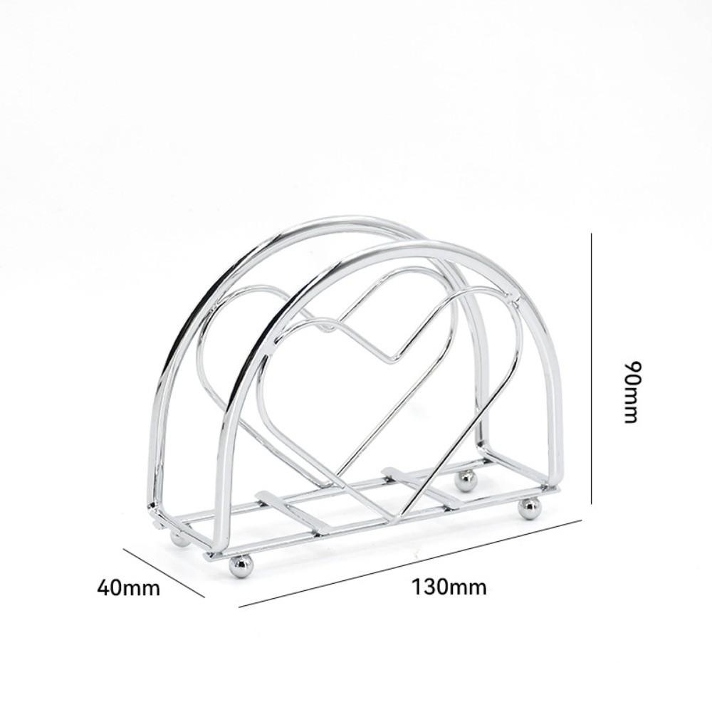 Creative Stainless Steel Iron Napkin Holder Modern Style Stable Paper Dispenser Rack Napkin Organizer Table Decoration