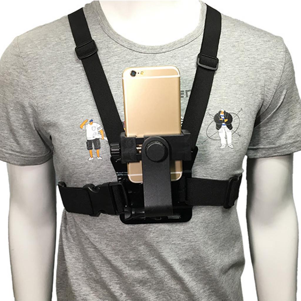 Chest Body Adjustable Harness Mount Strap Holder for Smartphone