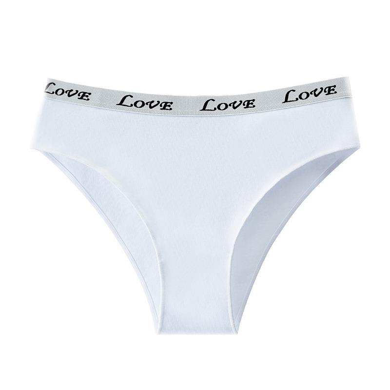Women S Mid Rise Cotton Letter Print Plus Size Briefs