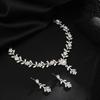 American Diamond Style Silver Plated Necklace with Earrings Jewellery Set for Women – Perfect for Party, Wedding, and Engagement
