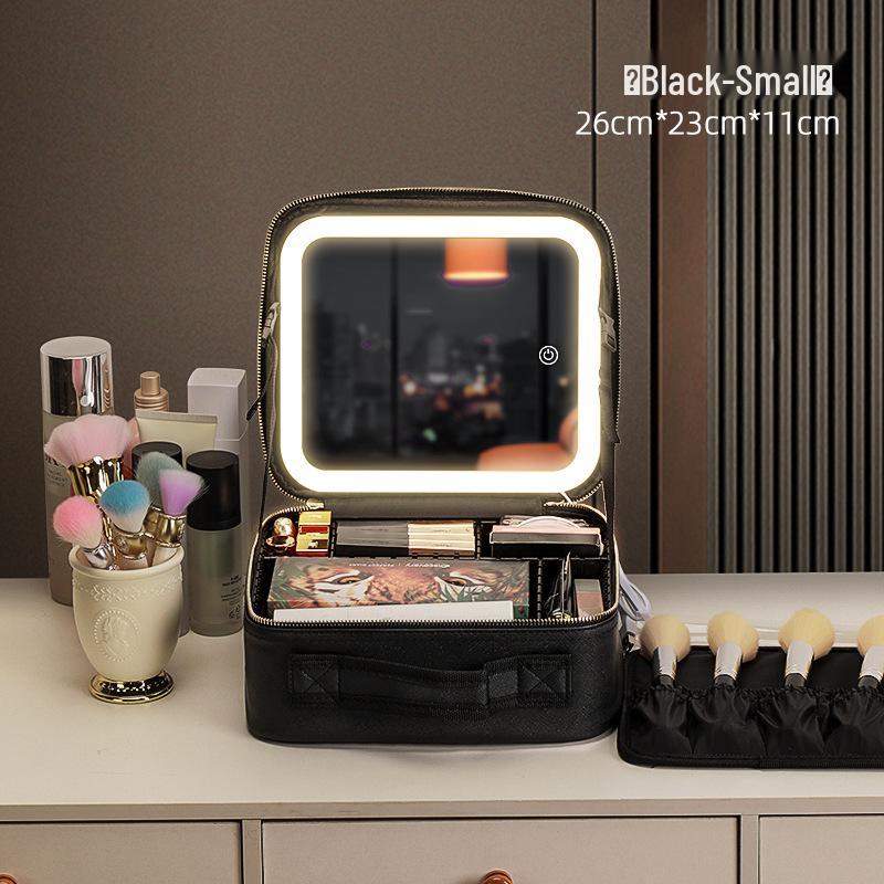 Portable LED Cosmetic Bag: Multifunctional, Large Capacity, Professional Makeup Organizer 2024.