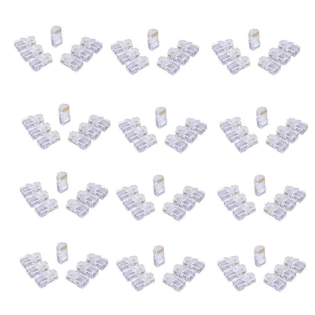 Cat6 RJ45 Ethernet Connectors, UTP Networking Cable Crimp Ends For 24-26AWG Networking Wire Passthrough Ethernet Connect