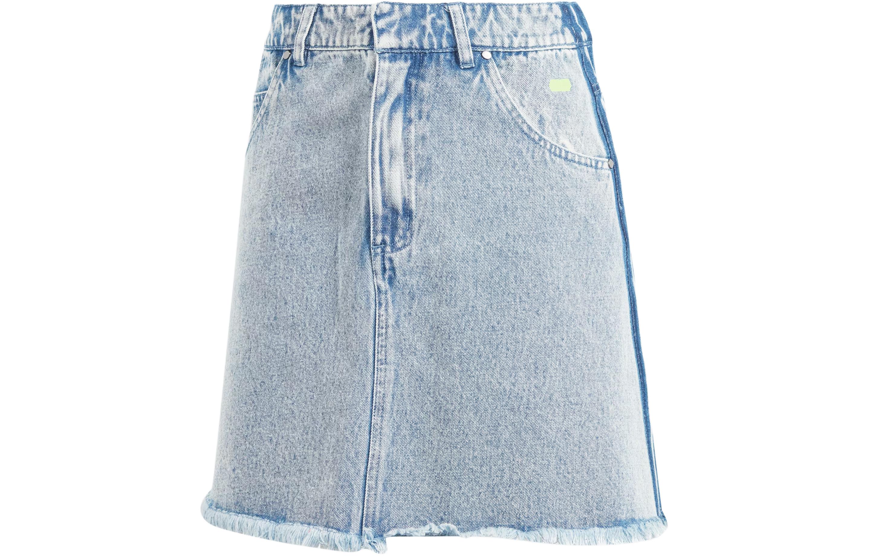 Adidas Originals Kseniaschnaider Frayed Denim Short Skirts Women s Light Gray Blue IU2509 S
