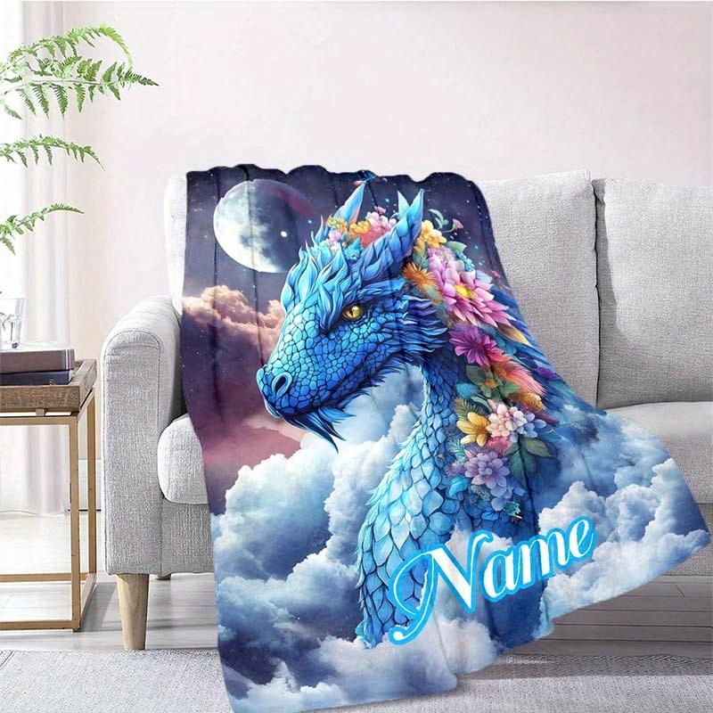 Dragon Customize Your Name Blanket Warm Comfortable And Soft Blankets Are Suitable For Home Lunch Break Blanket Office Sofa Sofa Gift To Relatives And