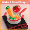 Non-Toxic Children Pretend Play Simulation Kitchen Toys Set Cookware Fruits Cutting Kitchen Accessories Cooking Toys For Kids Children Gifts