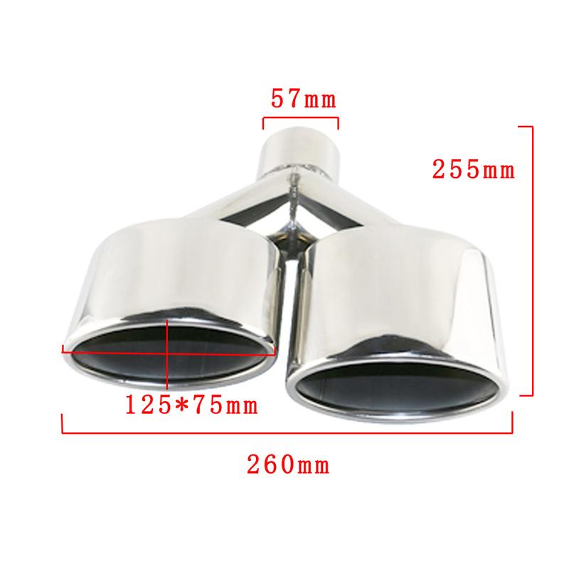 1 PCS Car Muffler Exhaust Tips Y type Oval dual exhaust tip for W204 C-class modifiy C63