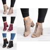 Stylish Womens Block High Heels Sandals Peep Toe Chunky Ankle Strap Boots Shoes For Every Occasion