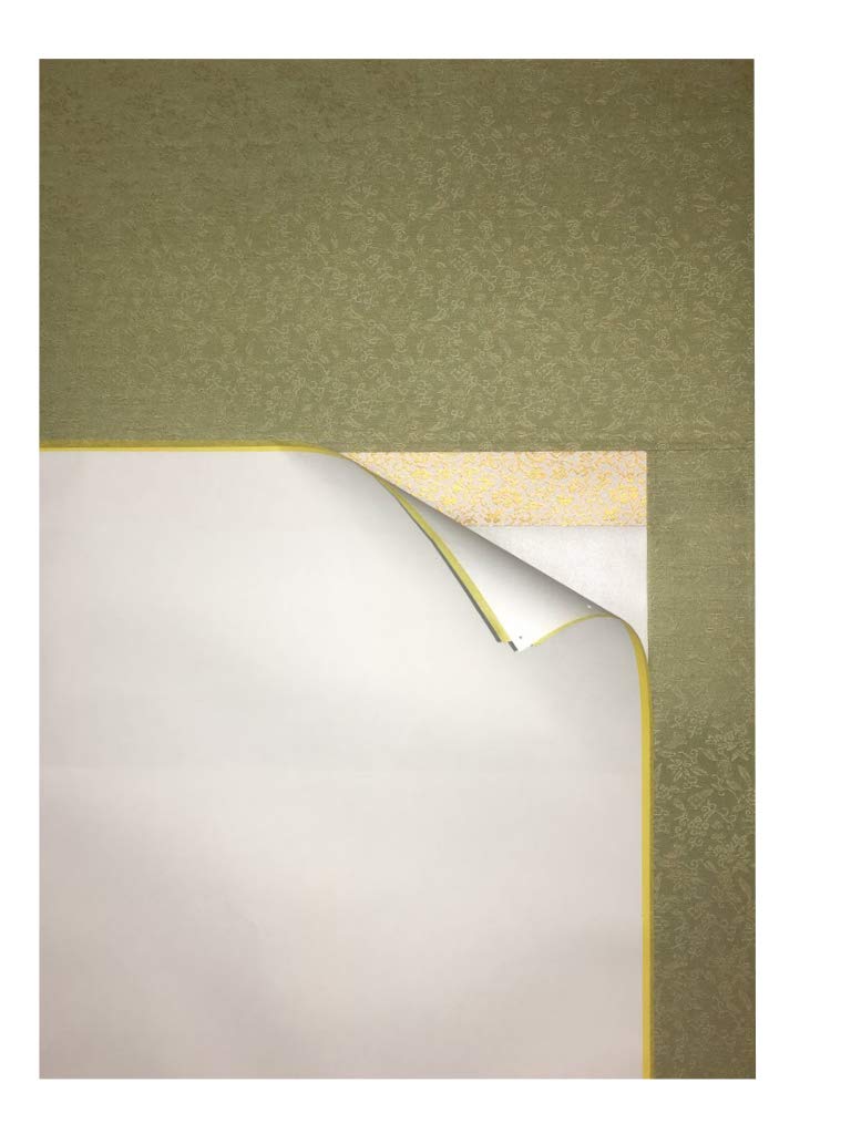 Make a hanging scroll easily with an iron Hanging Scroll Kit, Half-sized, Round Mounting (Light Green)