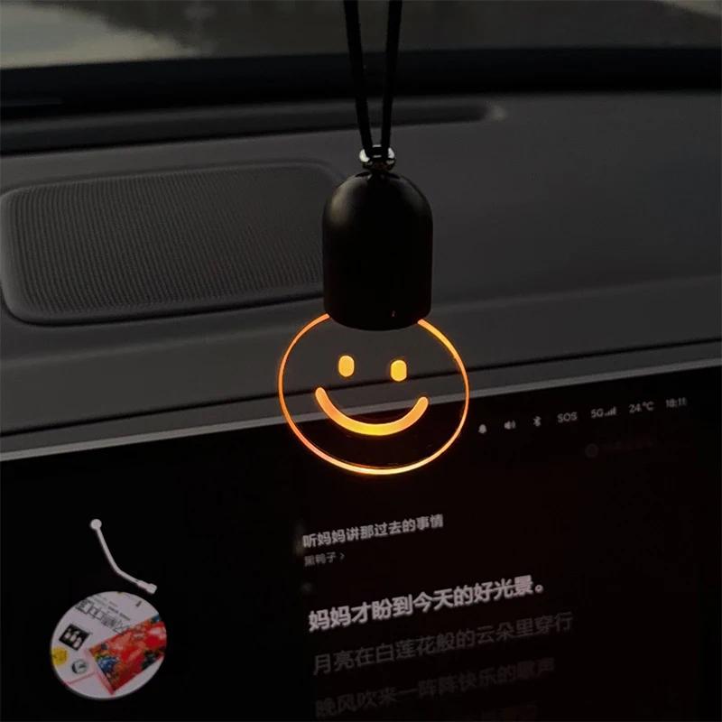 Car interior decoration with high-end feel, atmosphere light, night light, creative light bulb pendant Accessories