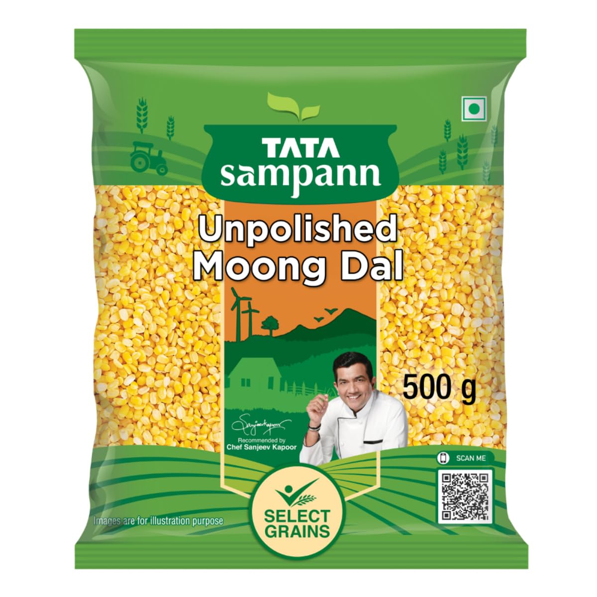 

Tata Sampann Unpolished Moong Dal Split 500g Pack of 1 Premium Quality Wholesome Pulses