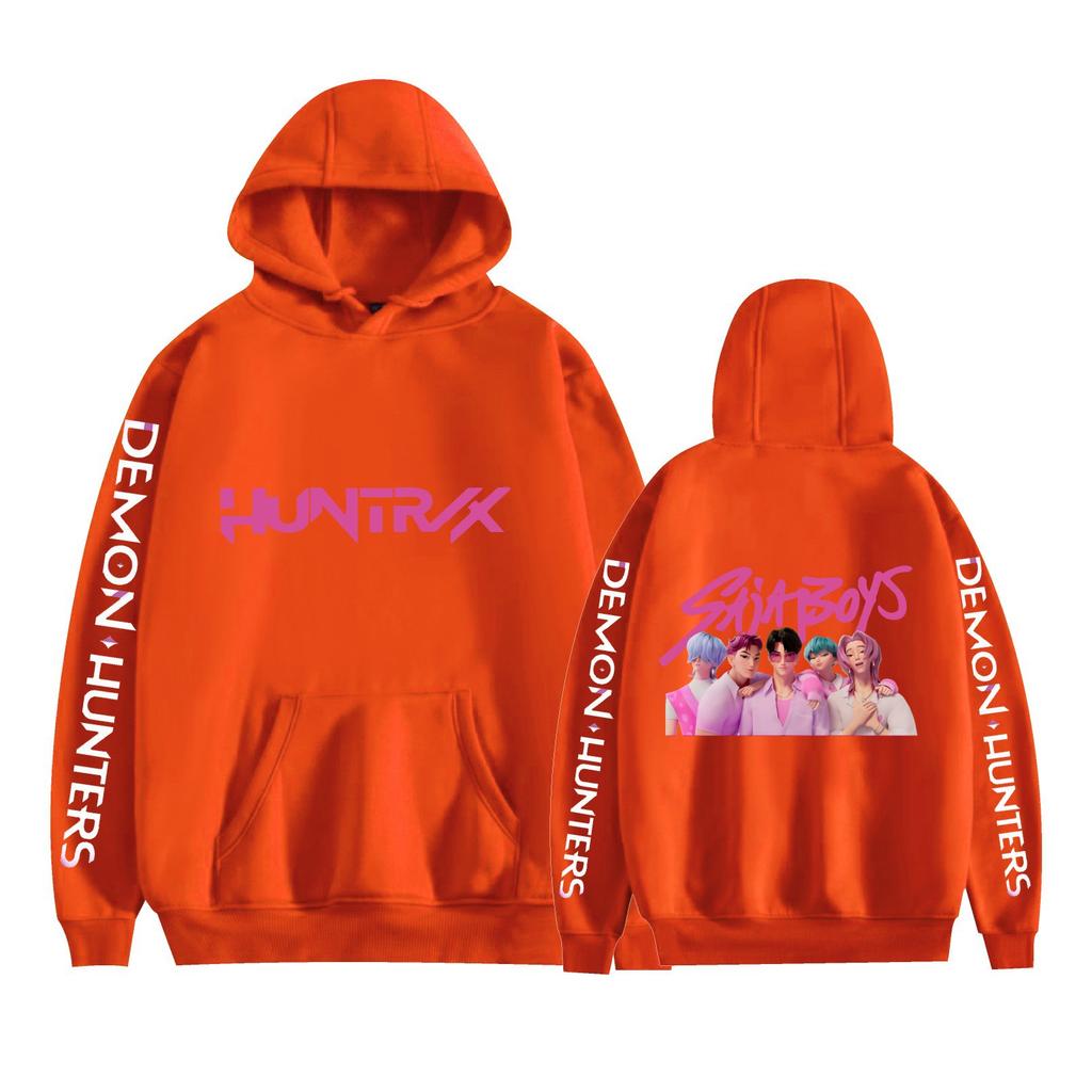Unisex Cosplay Hoodie Pullover Women Men KPop Demon Hunters Anime Graphic Hooded Sweatshirt Costume