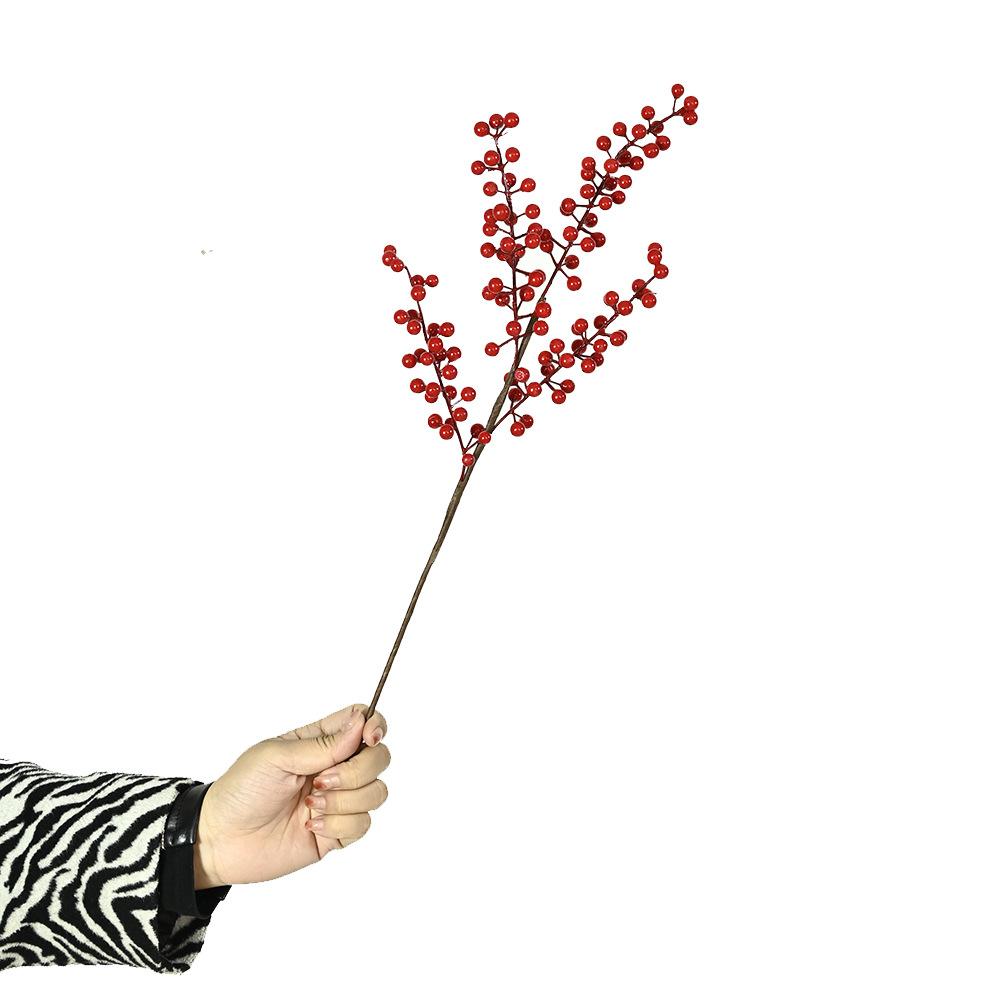 Fa Cai Fruit Red Berry Holly Red Fruit Fake Flower Simulation Desktop Living Room New Year'S Decoration Wedding Room Housewarming Ornament Lucky