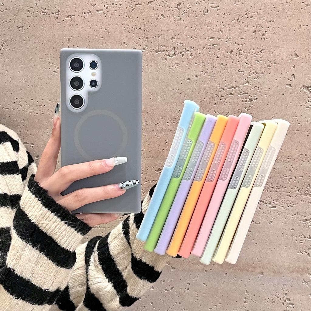 Samsung S25 Ultra Liquid Jelly Magnetic Suction Phone Case Suitable for S24 Skin Feeling S23FE Full Inclusive Anti Fall Protection Case