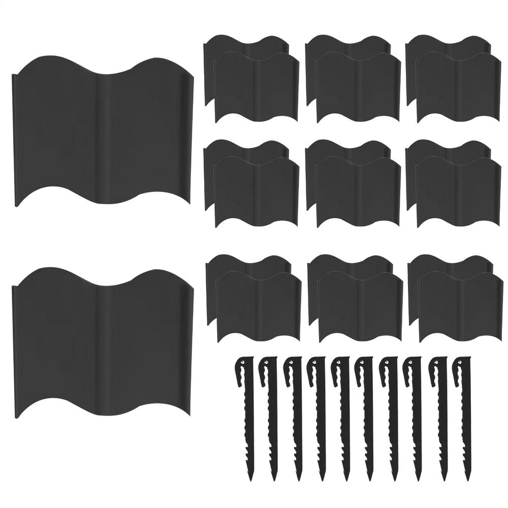 

Бордюры для клумб Садовые бордюры для ландшафтного дизайна Съемная панель-барьер для травы для клумб Декоративный бордюрный забор для газона чёрный