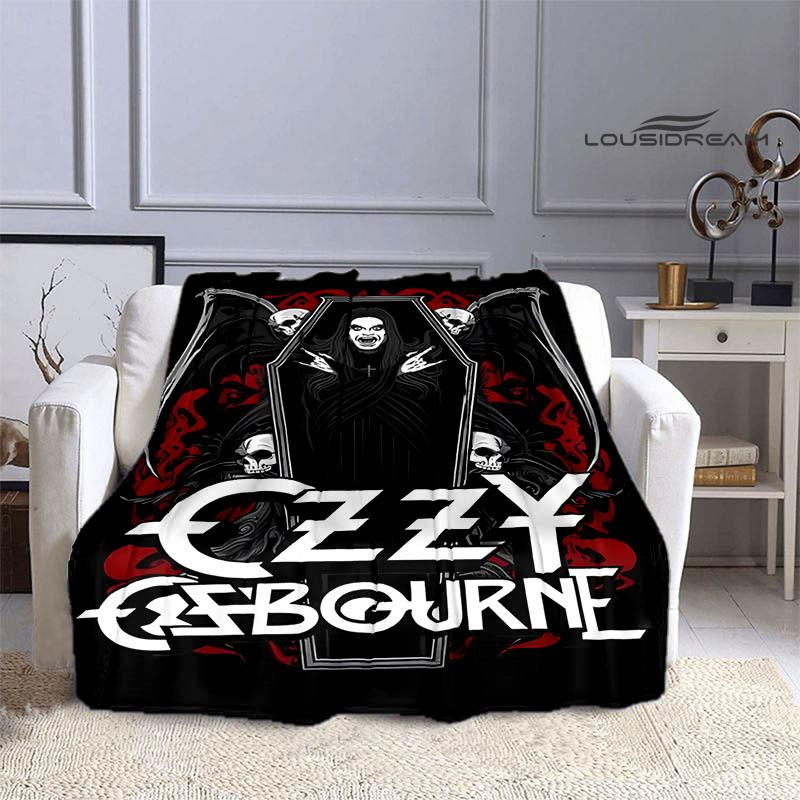 Ozzy osbourne printed blankets picnic blanket Warm Flannel blankets Soft and comfortable blanket bed linings Birthday Gift