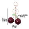 Xiyin Strass Emaille Frucht Schlüsselanhänger - Zitrone, Kirsche, Erdbeere Taschenanhänger Geschenk