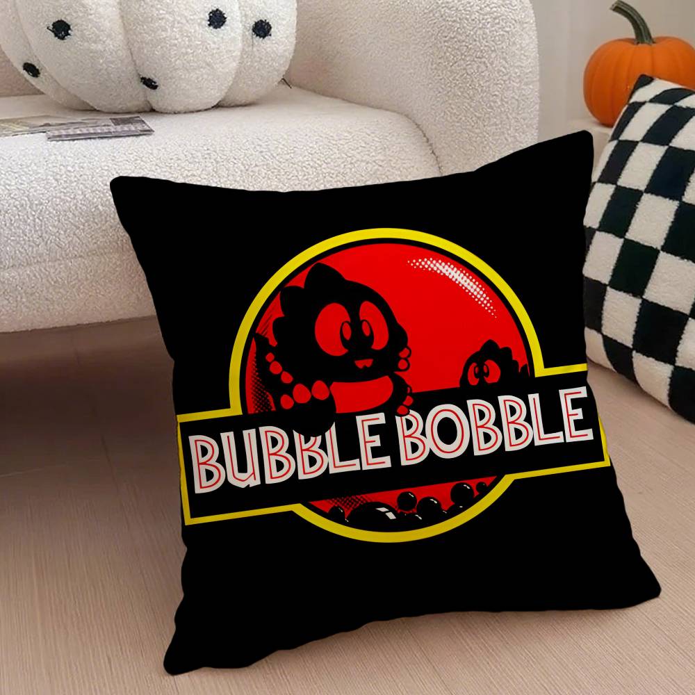 Puzzle Game B-Bubbles Bobble Pillow Case Anti-dustmite Pillowcase Invisible Zipper Silky Short Plush Sofa Cushion Cover