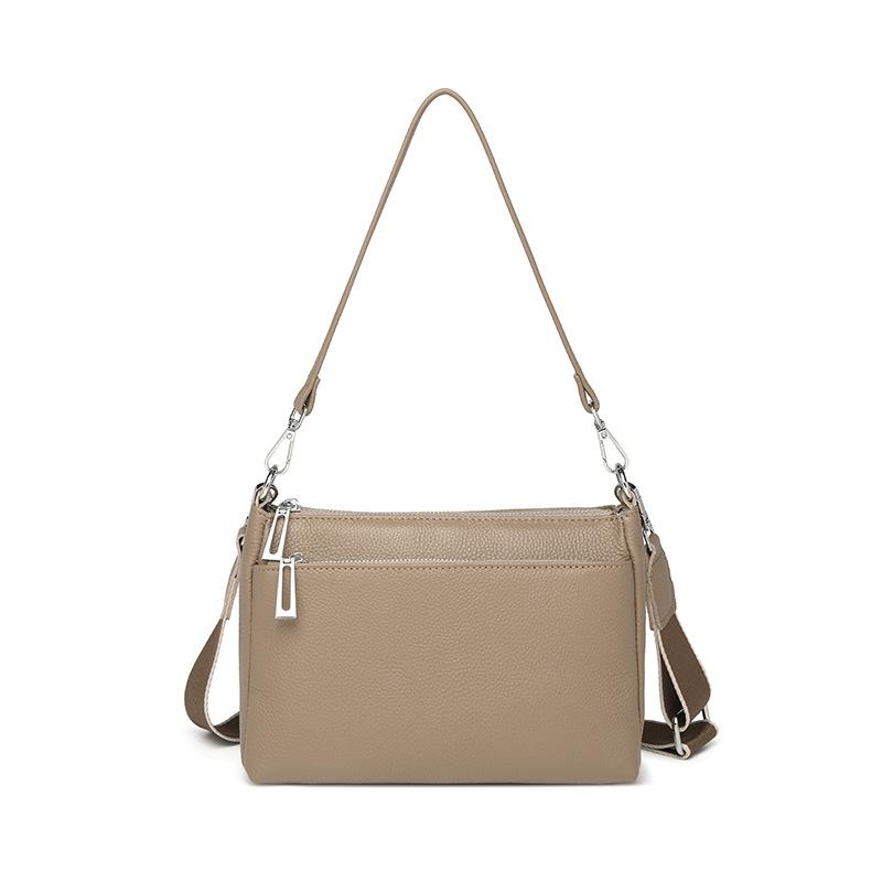 Genuine Leather Women's Bag Underarm Bag Fashionable and Simple Single-shoulder Crossbody Bag Cowhide Small Bag