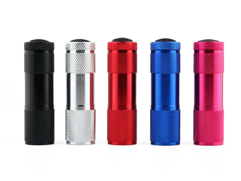 9-LED UV Handheld Flashlight - Purple Light Money Detector, 395nm Fluorescent Portable Aluminum Alloy.