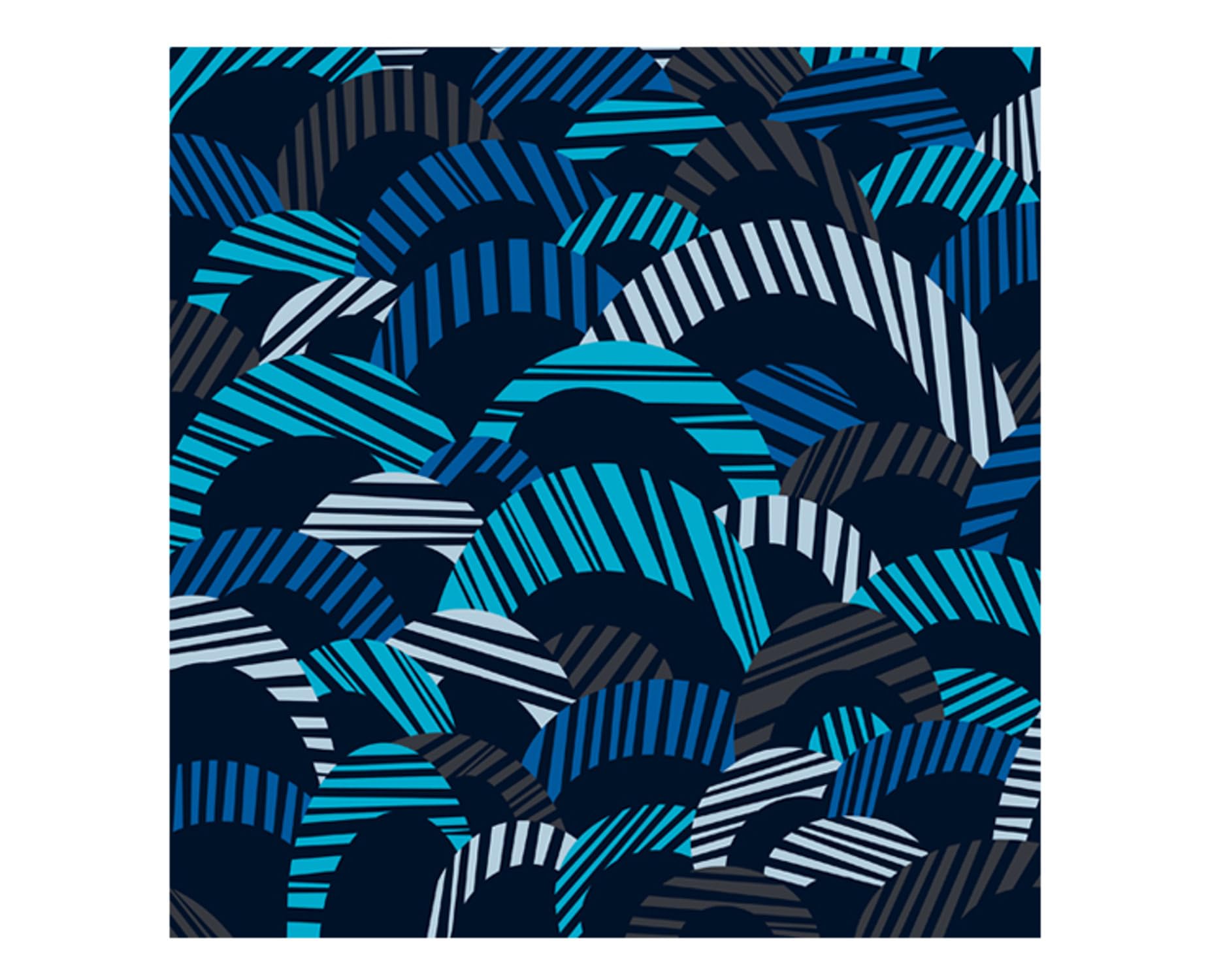 

Large cotton furoshiki approximately 90cm made in Japan at a Kyoto dye factory Seigaiha cloth, wide, (Blue pattern) синій