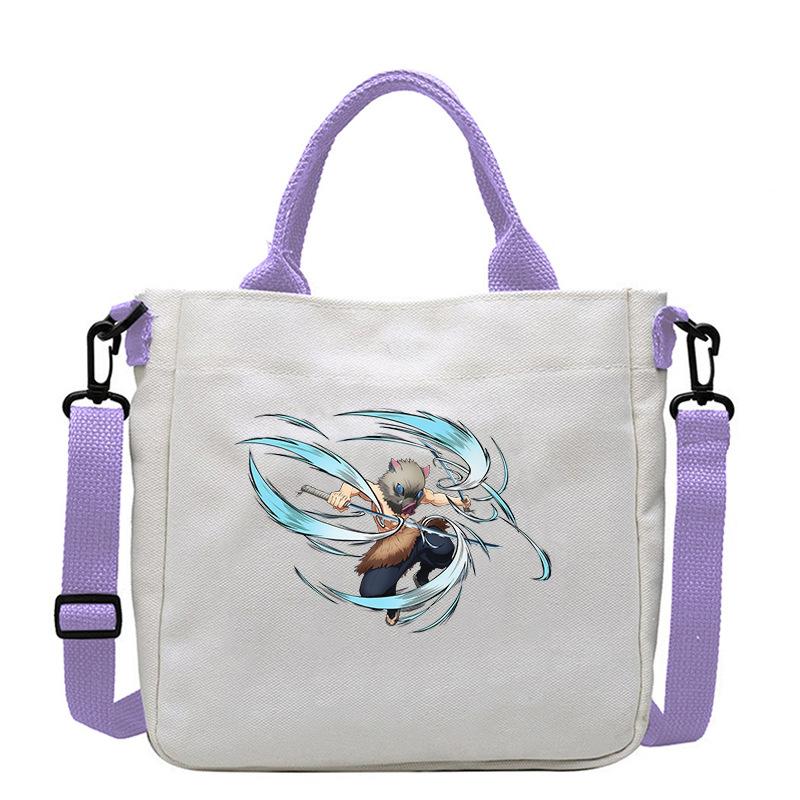 Demon Slayer: Kimetsu No Yaiba - Inosuke Hashibira Anime Print Canvas Bag for Commuter Shoulder Handbag