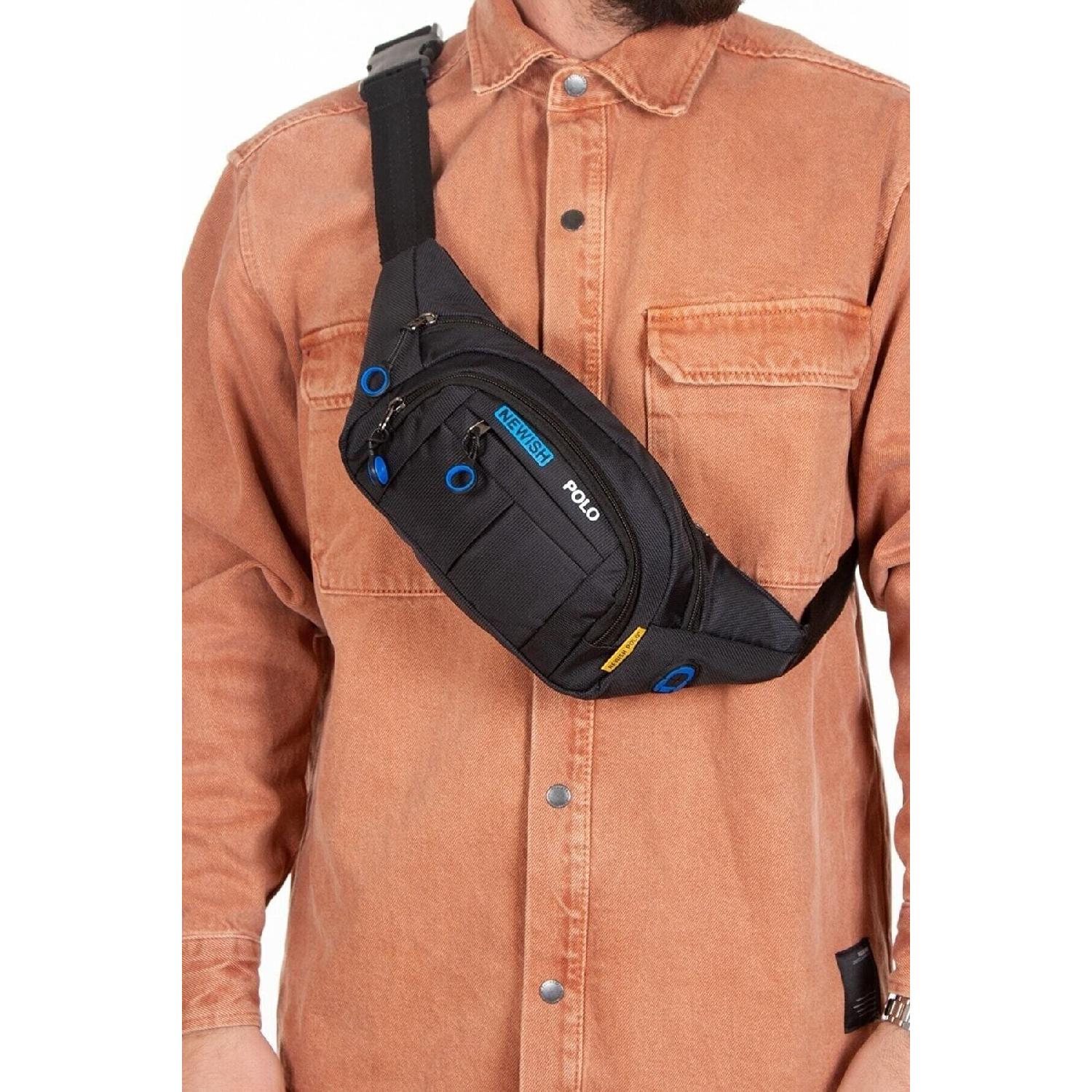 

Новые водонепроницаемые наушники-поло с USB-выходом унисекс, черный перекрестный ремешок на талии и спортивная сумка