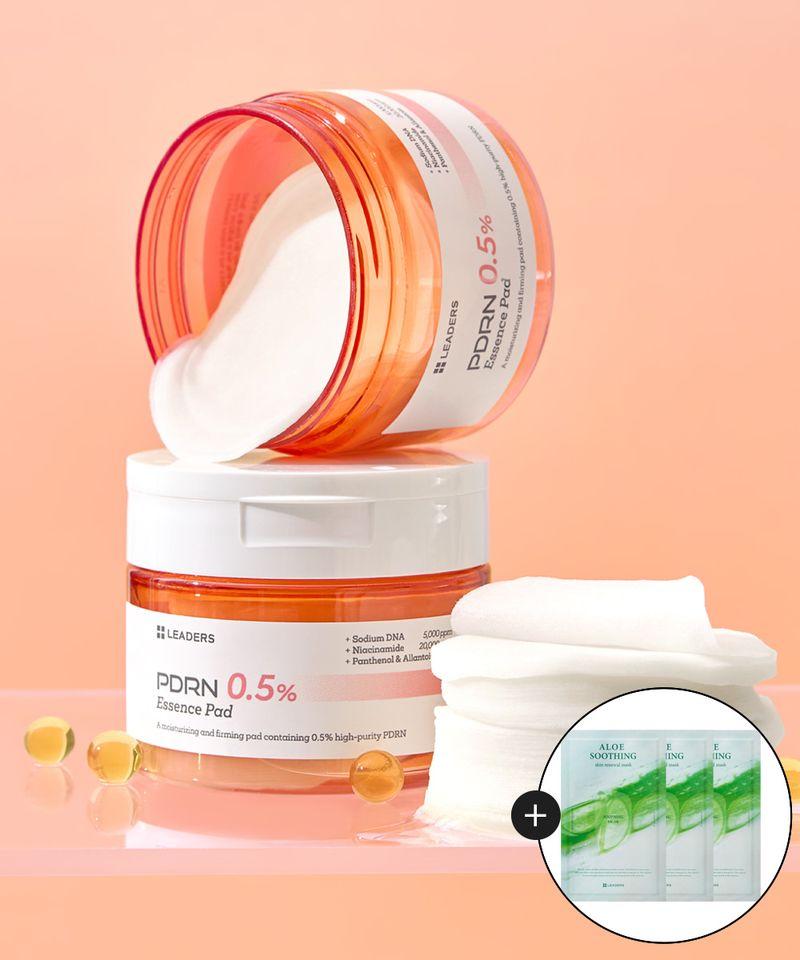 [2 Packs] Leaders PDRN 0.5% Essence Pads 135ml (70 Pads)
