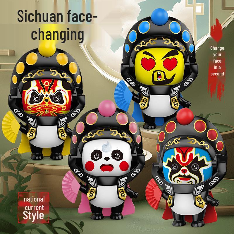 Labubu Nezha Face-Changing Plush Doll Keychain - Trendy Play Emoticon Pack, Hot-Selling Toy Pendant