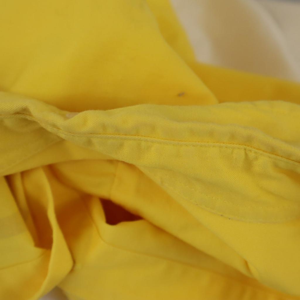 Supreme 14SS Long Sleeve Two-tone Color Cotton Shirt S Yellow Men's Used