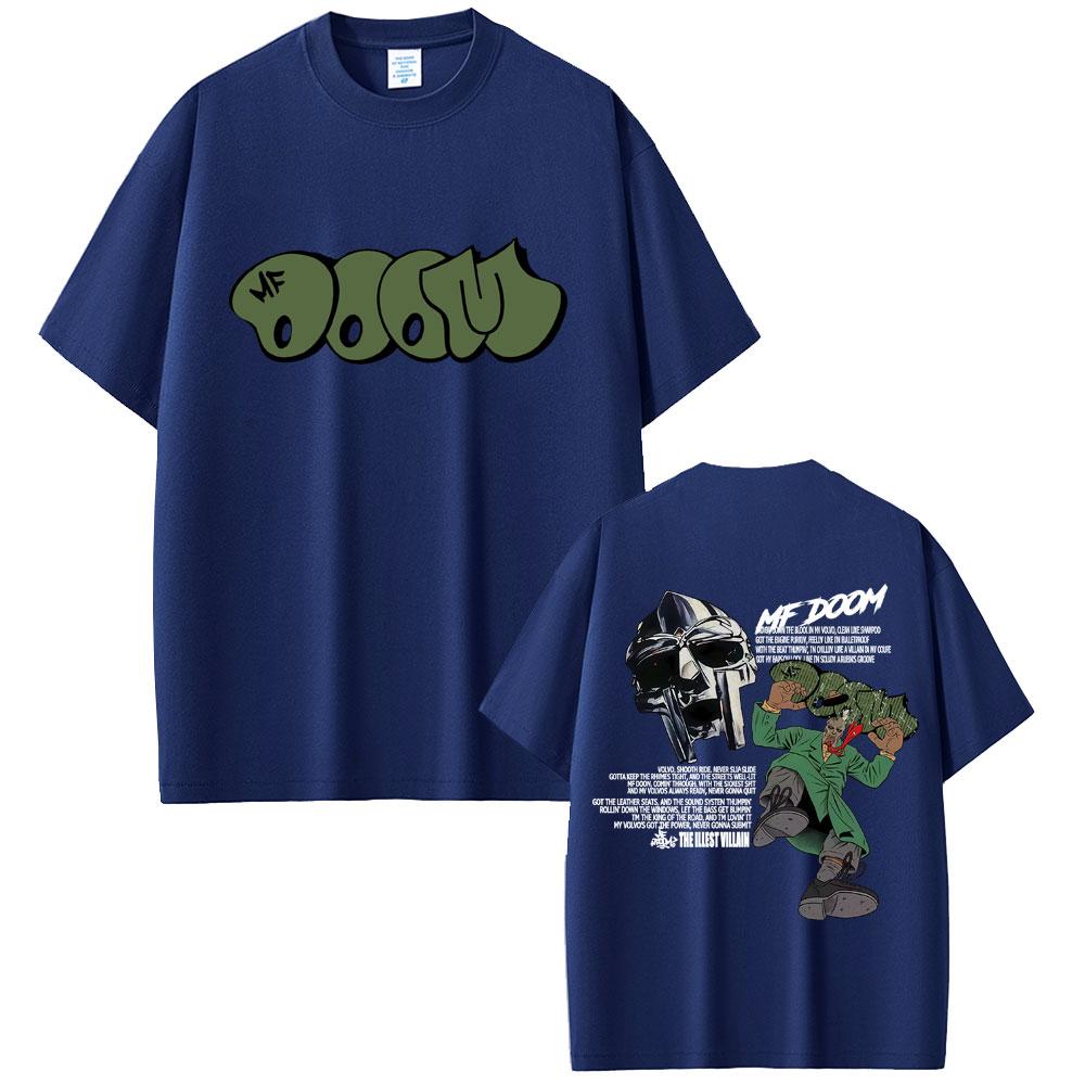 2025 Summer Rapper Mf Doom Album Madvillainy Graphic Tshirt Mens Hiphop Fashion Retro Tshirt Casual Cotton Oversized Tshirt