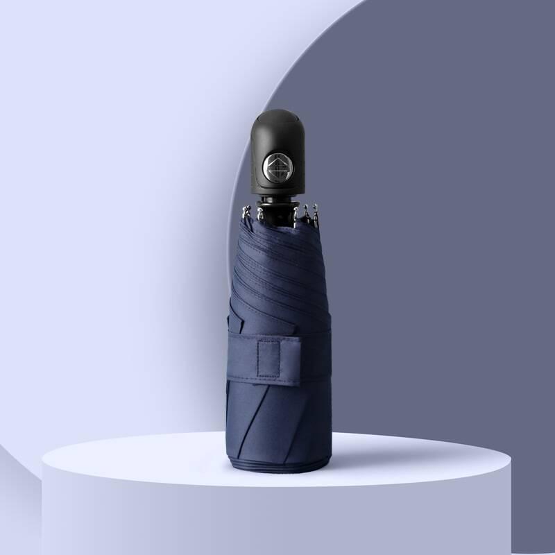 Ultra-Light 6-8 Bone Mini Capsule Umbrella - Compact Sunshade with Glasses Case for Sunny & Rainy Days